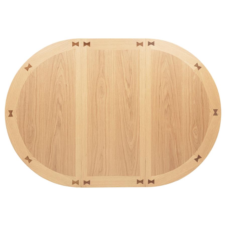 Home & Sleep Outlet - Lavon 5-piece Oval Counter Height Dining Set Light Oak