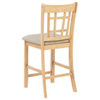 Home & Sleep Outlet - Lavon 5-piece Oval Counter Height Dining Set Light Oak