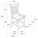 Lavon 5-piece Oval Counter Height Dining Set Light Oak