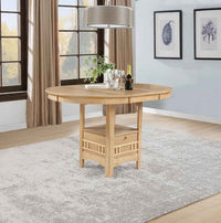 Lavon Oval 60-inch Counter Height Extension Dining Table Light Oak