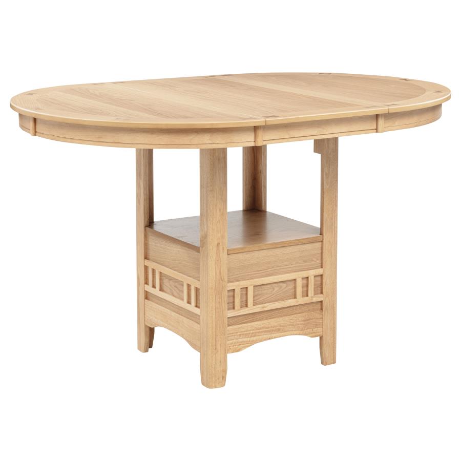Home & Sleep Outlet - Lavon Oval 60-inch Counter Height Extension Dining Table Light Oak