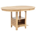 Home & Sleep Outlet - Lavon Oval 60-inch Counter Height Extension Dining Table Light Oak