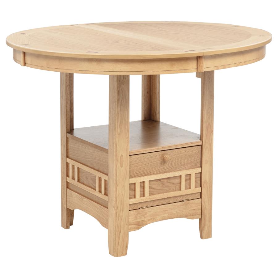 Home & Sleep Outlet - Lavon Oval 60-inch Counter Height Extension Dining Table Light Oak