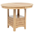 Home & Sleep Outlet - Lavon Oval 60-inch Counter Height Extension Dining Table Light Oak