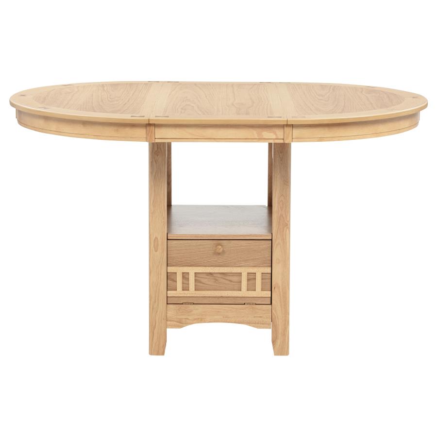 Home & Sleep Outlet - Lavon Oval 60-inch Counter Height Extension Dining Table Light Oak