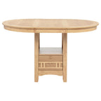 Home & Sleep Outlet - Lavon Oval 60-inch Counter Height Extension Dining Table Light Oak