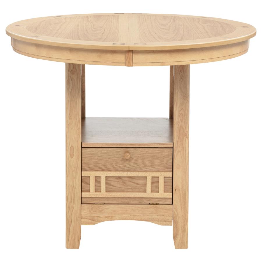 Home & Sleep Outlet - Lavon Oval 60-inch Counter Height Extension Dining Table Light Oak
