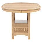 Home & Sleep Outlet - Lavon Oval 60-inch Counter Height Extension Dining Table Light Oak