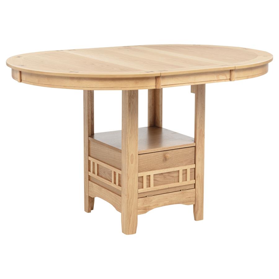 Home & Sleep Outlet - Lavon Oval 60-inch Counter Height Extension Dining Table Light Oak