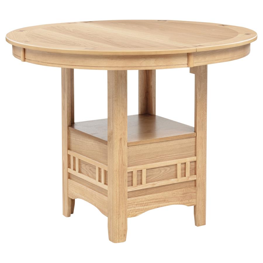 Home & Sleep Outlet - Lavon Oval 60-inch Counter Height Extension Dining Table Light Oak