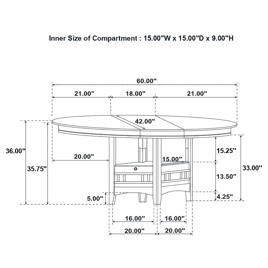 Home & Sleep Outlet - Lavon Oval 60-inch Counter Height Extension Dining Table Light Oak