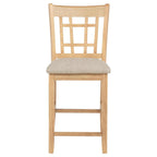 Home & Sleep Outlet - Lavon Wood Counter Height Dining Chair Linen and Light Oak (Set of 2)
