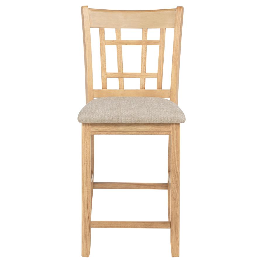 Home & Sleep Outlet - Lavon Wood Counter Height Dining Chair Linen and Light Oak (Set of 2)