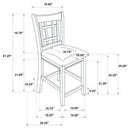 Lavon Wood Counter Height Dining Chair Linen and Light Oak (Set of 2)