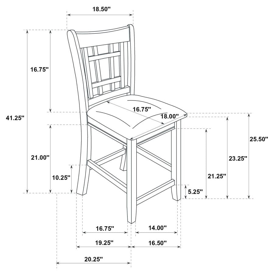 Home & Sleep Outlet - Lavon Wood Counter Height Dining Chair Linen and Light Oak (Set of 2)
