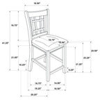 Home & Sleep Outlet - Lavon Wood Counter Height Dining Chair Linen and Light Oak (Set of 2)