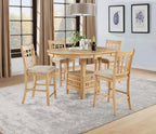 Home & Sleep Outlet - Lavon Wood Counter Height Dining Chair Linen and Light Oak (Set of 2)