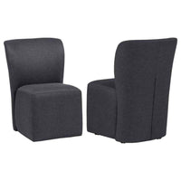 Jaelynn Upholstered Parsons Dining Side Chair Charcoal (Set of 2)