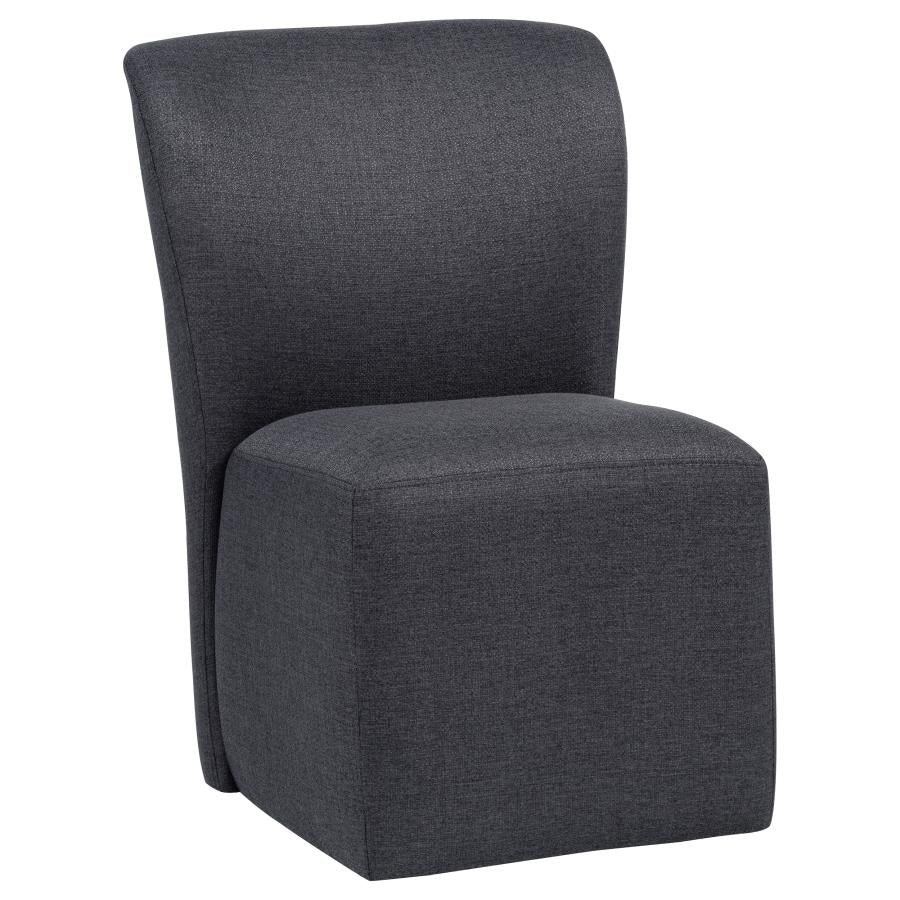 Home & Sleep Outlet - Jaelynn Upholstered Parsons Dining Side Chair Charcoal (Set of 2)