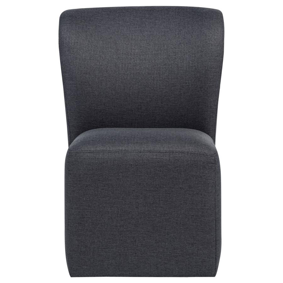 Home & Sleep Outlet - Jaelynn Upholstered Parsons Dining Side Chair Charcoal (Set of 2)