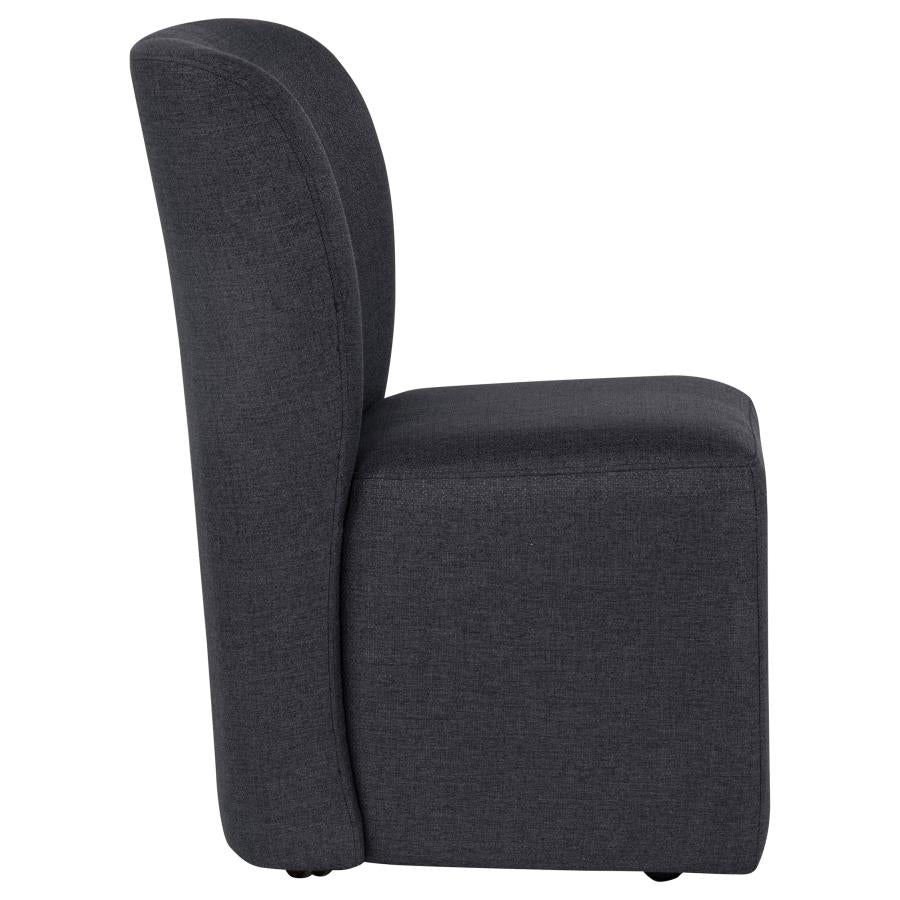 Jaelynn Upholstered Parsons Dining Side Chair Charcoal (Set of 2)