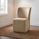 Jaelynn Upholstered Parsons Dining Side Chair Tan (Set of 2)