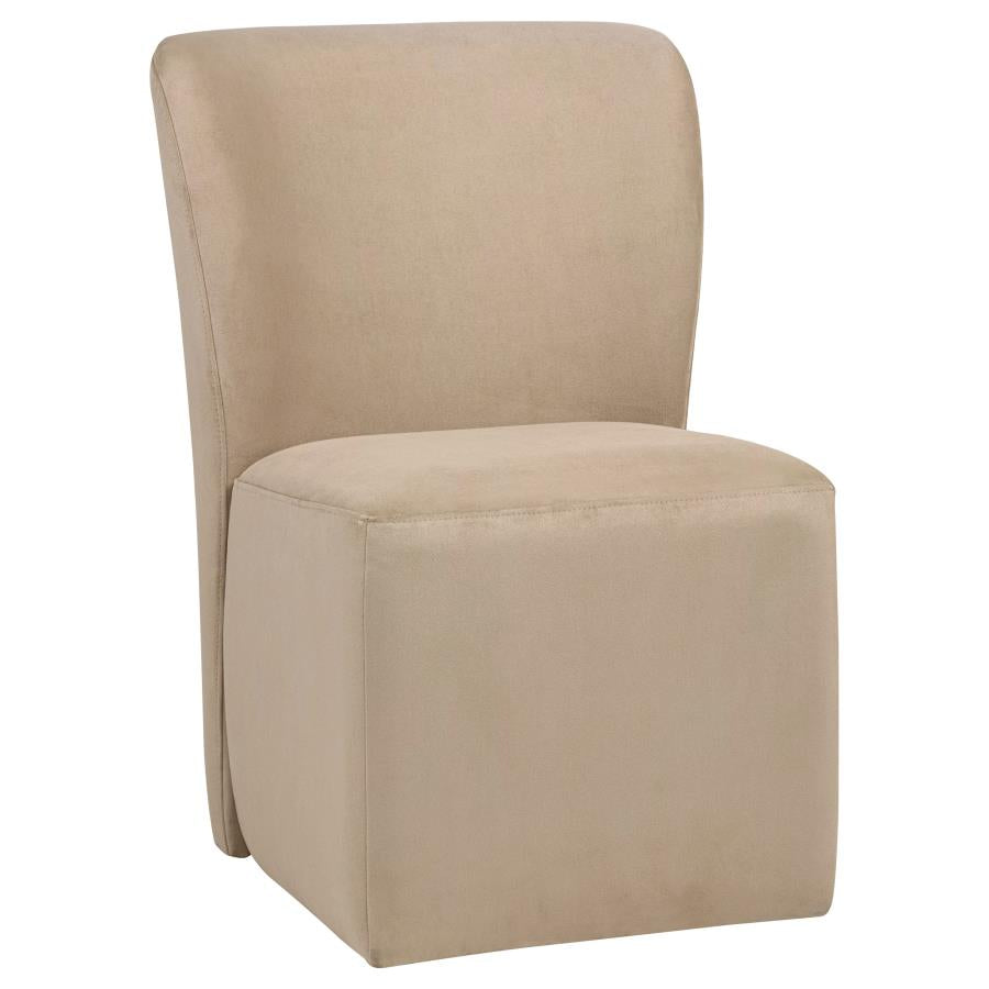 Home & Sleep Outlet - Jaelynn Upholstered Parsons Dining Side Chair Tan (Set of 2)
