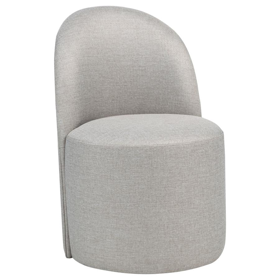 Home & Sleep Outlet - Aubrey Upholstered Barrel Dining Side Chair Beige (Set of 2)