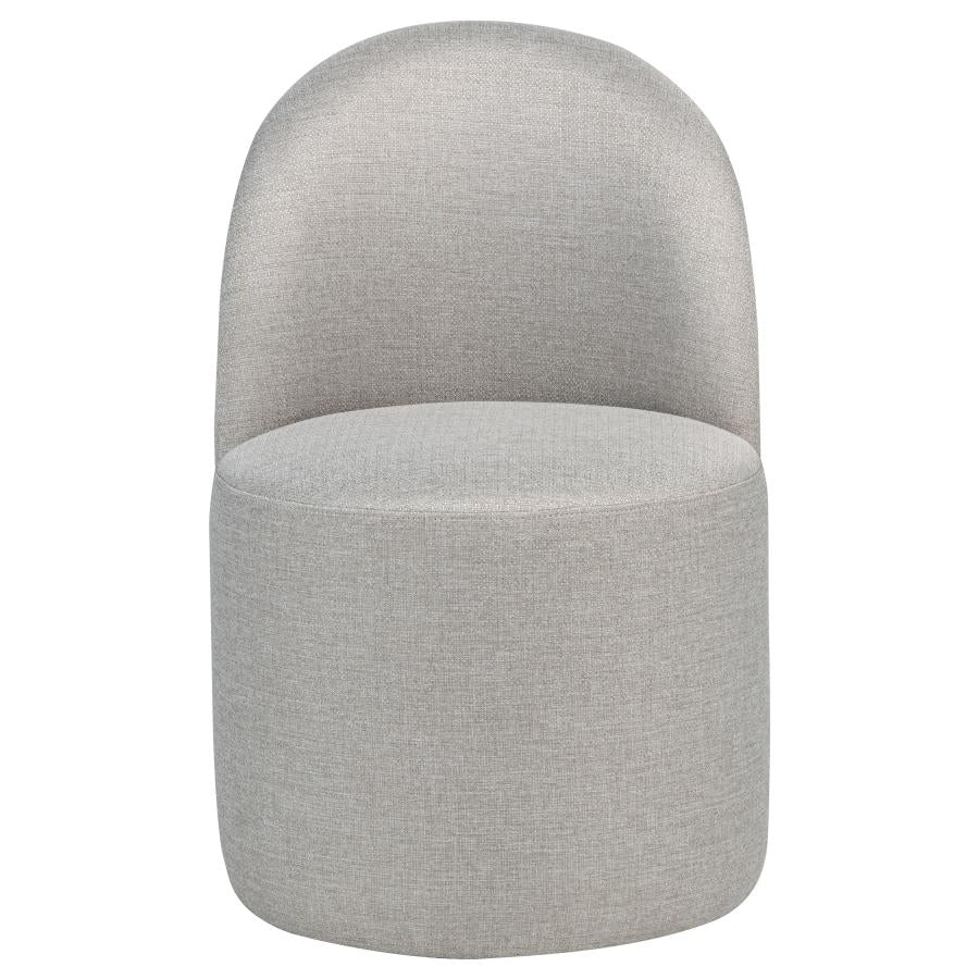 Home & Sleep Outlet - Aubrey Upholstered Barrel Dining Side Chair Beige (Set of 2)