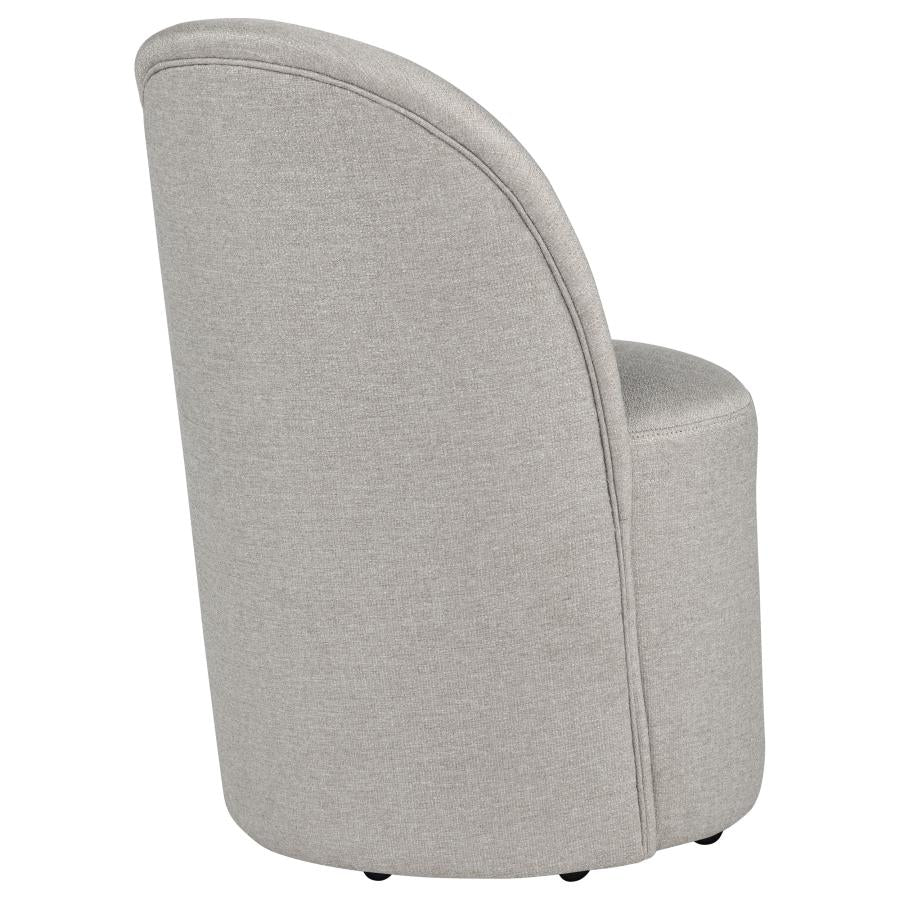Aubrey Upholstered Barrel Dining Side Chair Beige (Set of 2)