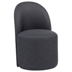 Home & Sleep Outlet - Aubrey Upholstered Barrel Dining Side Chair Charcoal (Set of 2)