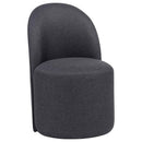 Aubrey Upholstered Barrel Dining Side Chair Charcoal (Set of 2)