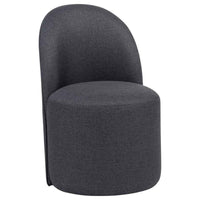 Aubrey Upholstered Barrel Dining Side Chair Charcoal (Set of 2)