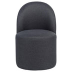 Home & Sleep Outlet - Aubrey Upholstered Barrel Dining Side Chair Charcoal (Set of 2)