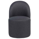 Aubrey Upholstered Barrel Dining Side Chair Charcoal (Set of 2)