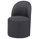 Aubrey Upholstered Barrel Dining Side Chair Charcoal (Set of 2)