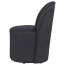 Aubrey Upholstered Barrel Dining Side Chair Charcoal (Set of 2)