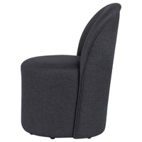 Aubrey Upholstered Barrel Dining Side Chair Charcoal (Set of 2)
