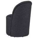 Aubrey Upholstered Barrel Dining Side Chair Charcoal (Set of 2)