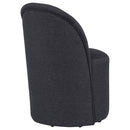 Aubrey Upholstered Barrel Dining Side Chair Charcoal (Set of 2)
