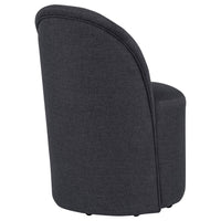 Aubrey Upholstered Barrel Dining Side Chair Charcoal (Set of 2)
