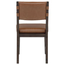 Tegan Faux Leather Upholstered Dining Side Chair Cognac (Set of 2)