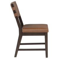 Tegan Faux Leather Upholstered Dining Side Chair Cognac (Set of 2)