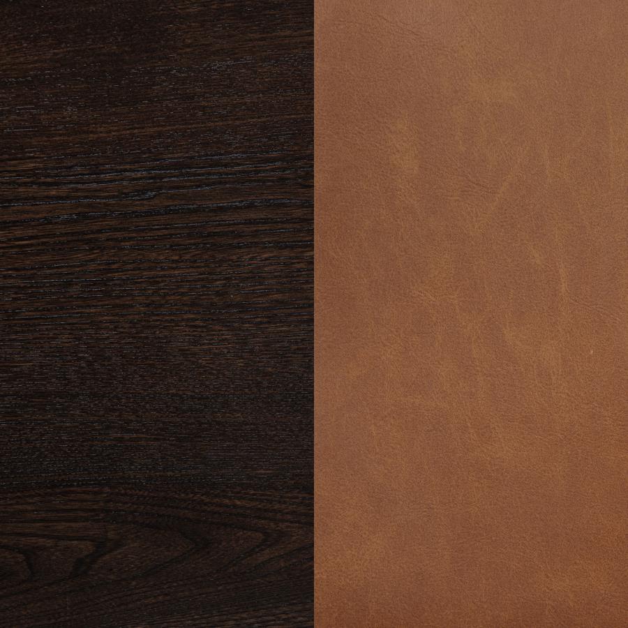 Home & Sleep Outlet - Tegan Faux Leather Upholstered Dining Side Chair Cognac (Set of 2)