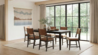 Tegan Faux Leather Upholstered Dining Side Chair Cognac (Set of 2)