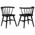 Home & Sleep Outlet - Jeffries Windsor Wood Dining Side Chair Black (Set of 2)