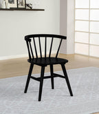 Home & Sleep Outlet - Jeffries Windsor Wood Dining Side Chair Black (Set of 2)