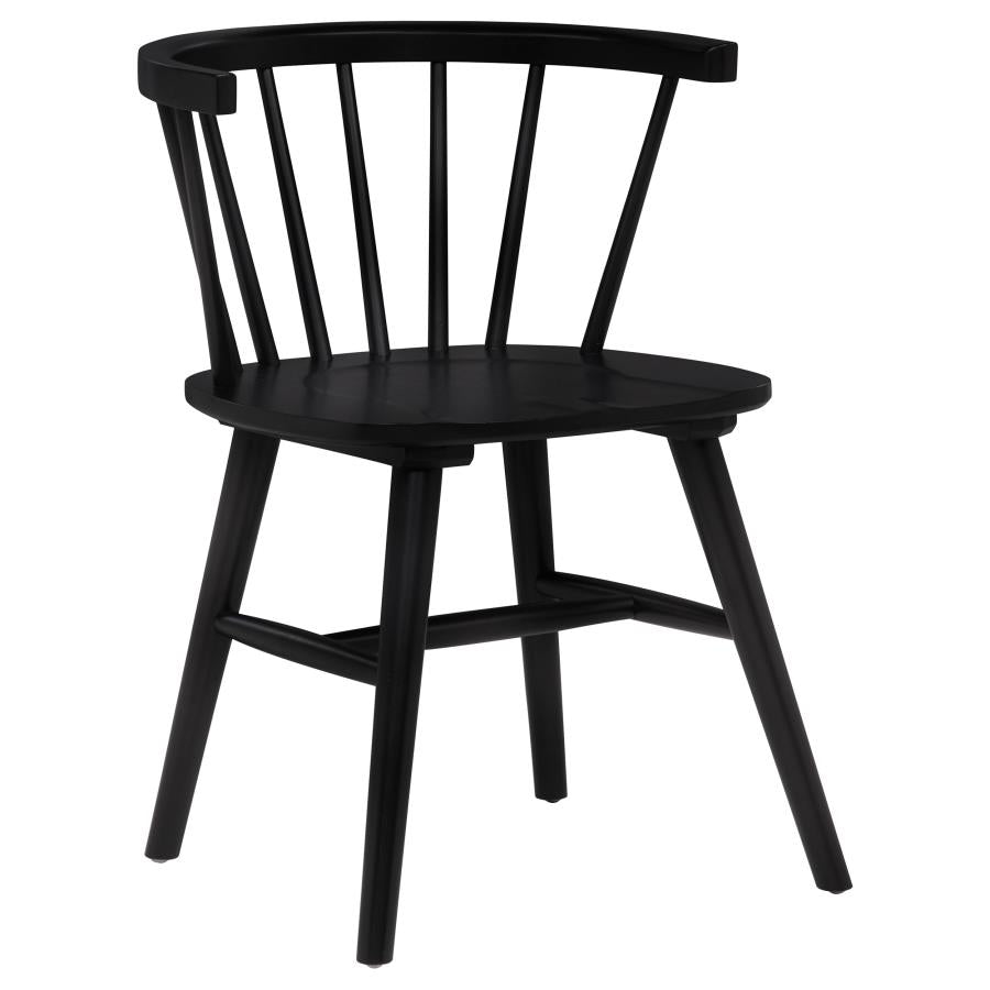 Home & Sleep Outlet - Jeffries Windsor Wood Dining Side Chair Black (Set of 2)