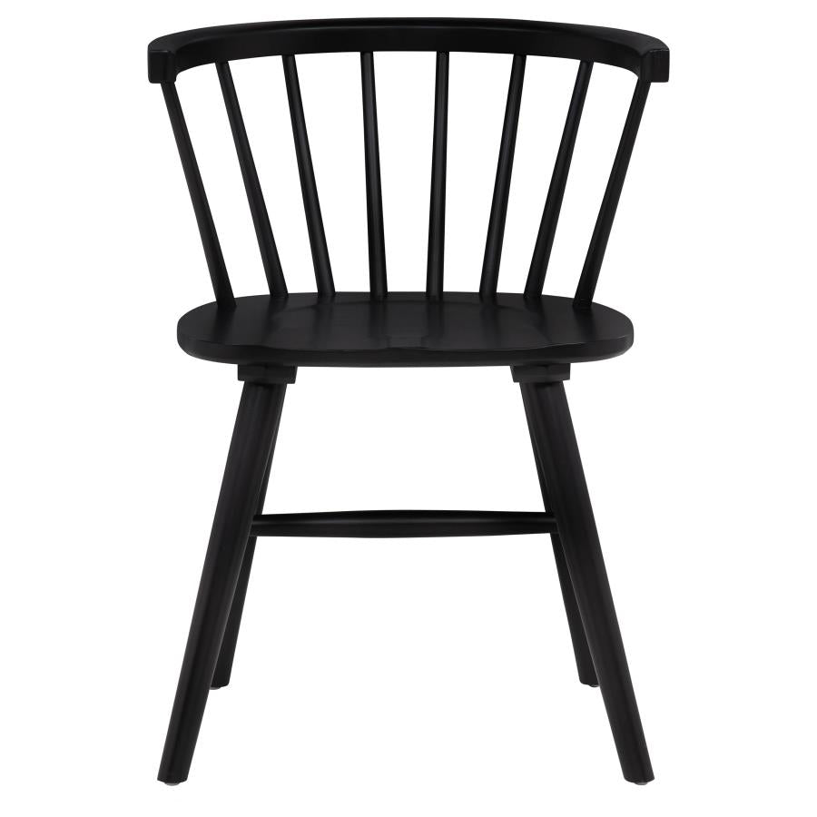 Home & Sleep Outlet - Jeffries Windsor Wood Dining Side Chair Black (Set of 2)