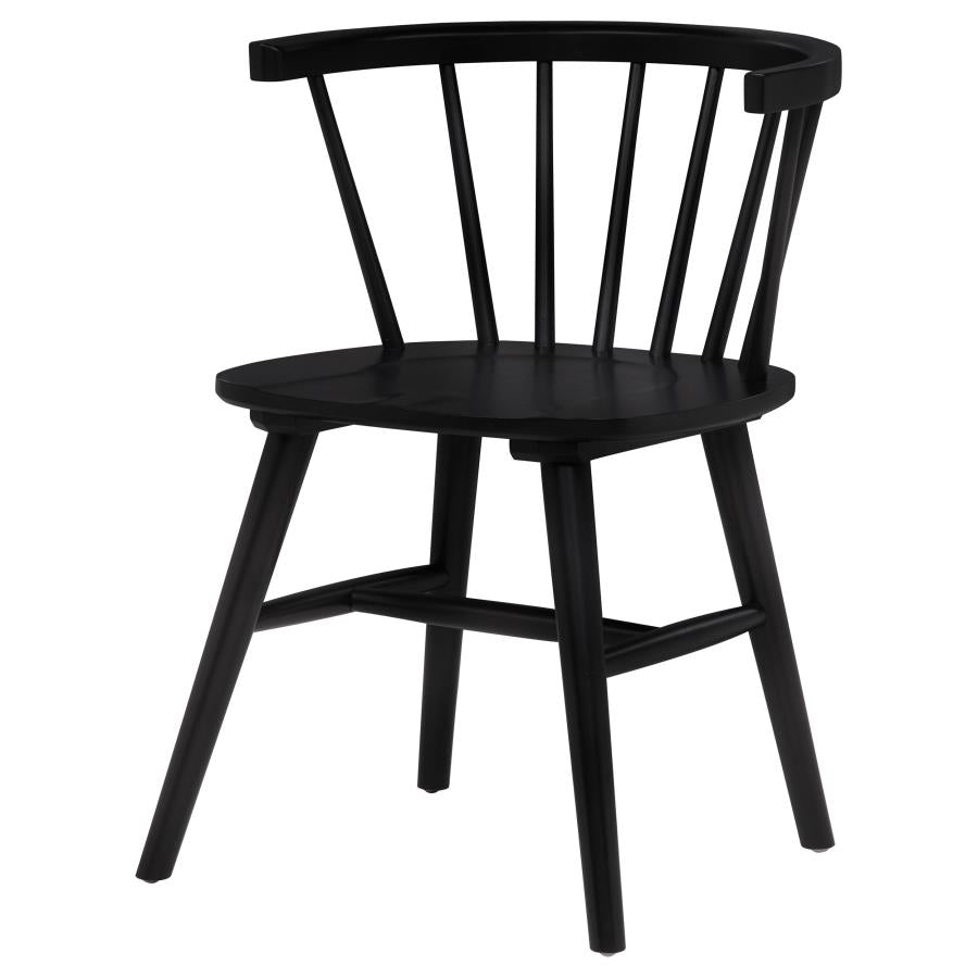 Home & Sleep Outlet - Jeffries Windsor Wood Dining Side Chair Black (Set of 2)